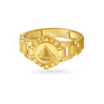 Massive Diamond Engraved Gold Finger Ring For Men,,hi-res image number null