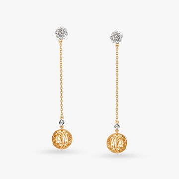 Sleek Elegance Diamond Drop Earrings
