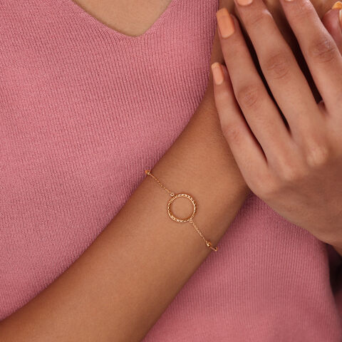 14KT Yellow Gold Luminous Nugget Chain Bracelet