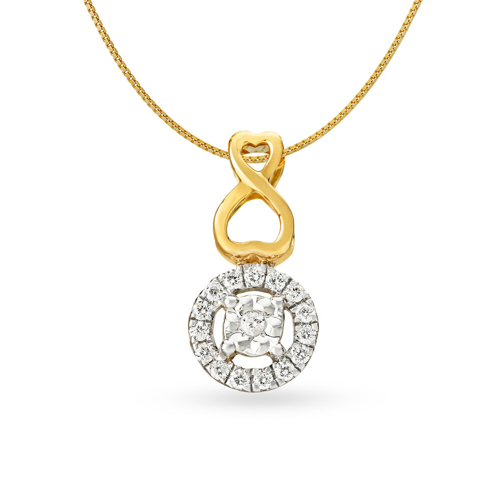Infinity pendant gold best sale tanishq