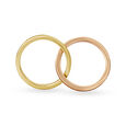Modish 18 Karat Yellow And Rose Gold Interlock Ring,,hi-res image number null