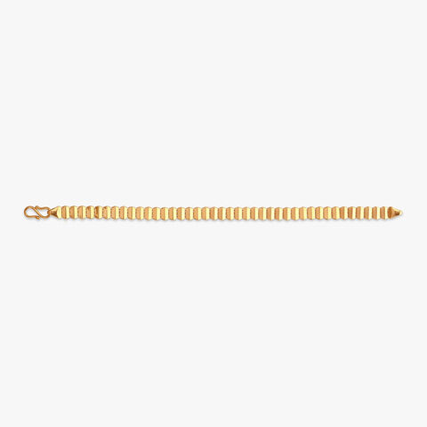 Stacked Curve Gold Bracelet for Men