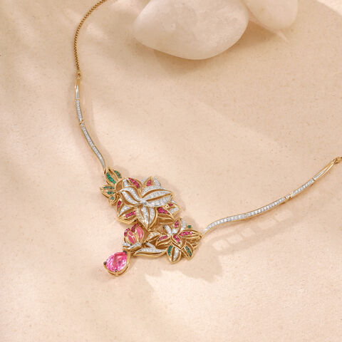 Vibrant Blossom Diamond Necklace