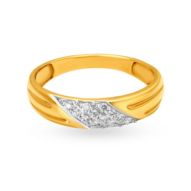 Brilliant 18 Karat Gold And Diamond Finger Ring,,hi-res image number null