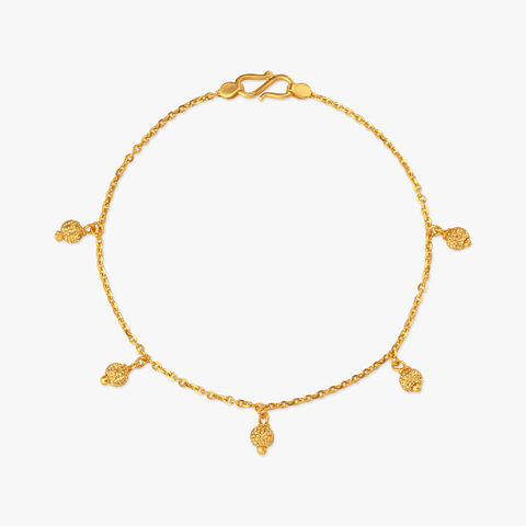 Ornate Droplet Gold Bracelet
