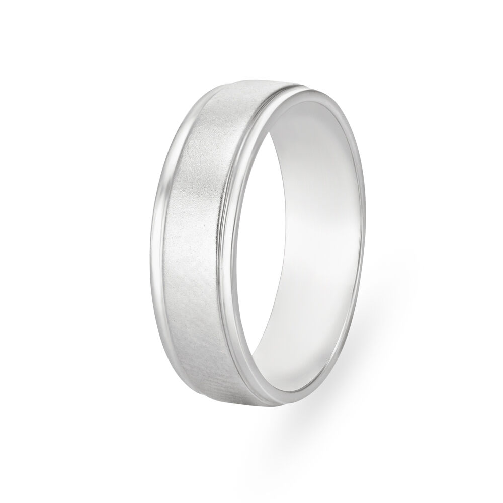 Minimalistic Platinum Finger Ring for Men