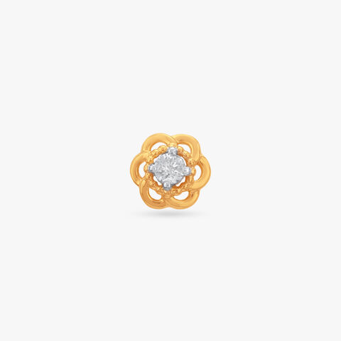 Lattice Petal Diamond Nose Pin