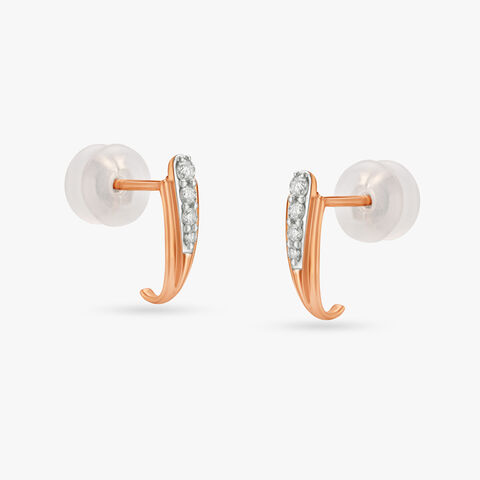 Shimmering Crevice Diamond Hoop Earrings