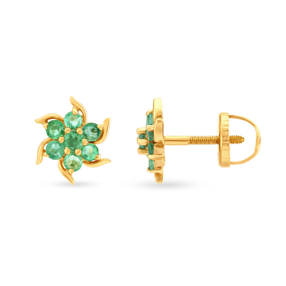 Children's hot sale emerald earrings