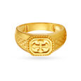 Cross Pattern Carved Gold Finger Ring For Men,,hi-res image number null
