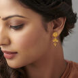 Surreal Floral Jhumkas,,hi-res image number null