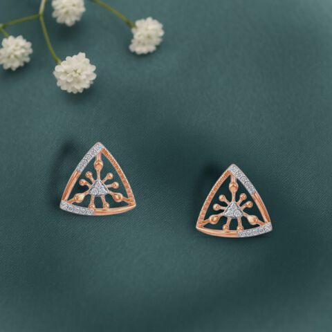 Aurora Spike Diamond Stud Earrings