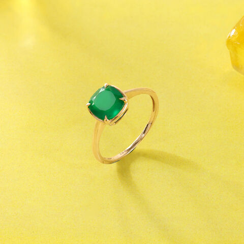 Lustrous Verdant Onyx Ring