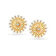 Exemplary Sun Motif Gold Stud Earrings,,hi-res image number null