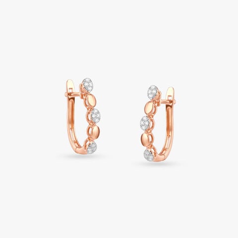 Harmony Cluster Diamond Hoop Earrings
