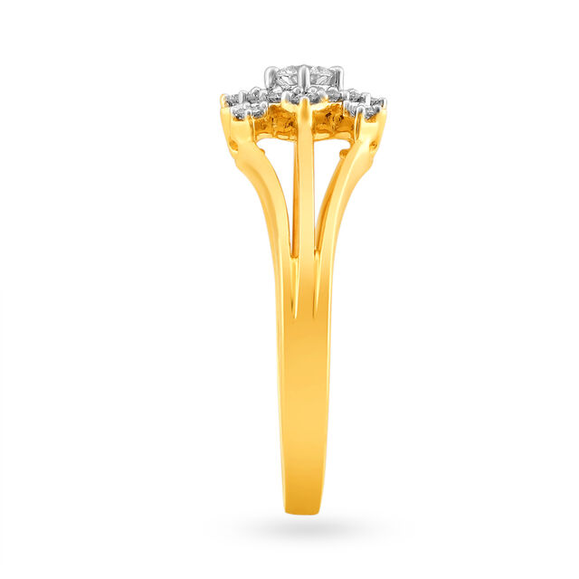 Enticing Yellow and Rose Gold Diamond Finger Ring,,hi-res image number null