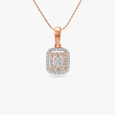 Retro Square Diamond Pendant
