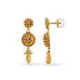 Whimsical 22 Karat Yellow Gold Short Drop Earrings,,hi-res image number null