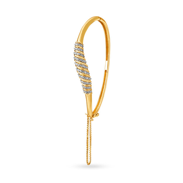 Uniquely Designed Diamond Bangle,,hi-res image number null