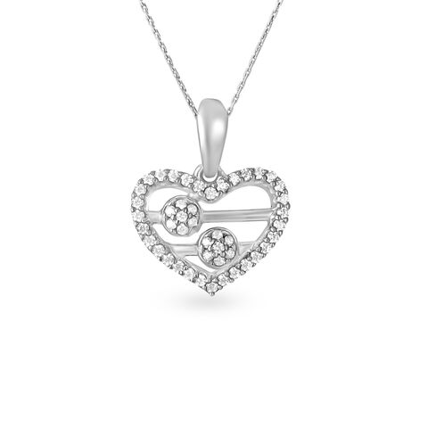 Beaded Heart Silver Pendant