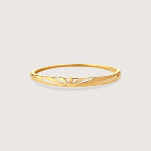 Radiant Asymmetric Gold Bangle