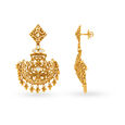 Resplendent 22 Karat Yellow Gold Floral Drops,,hi-res image number null