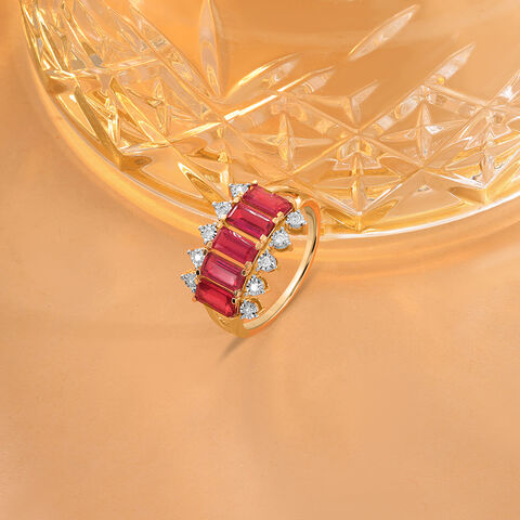 Scarlet Soire 14KT Diamond & Ruby Ring