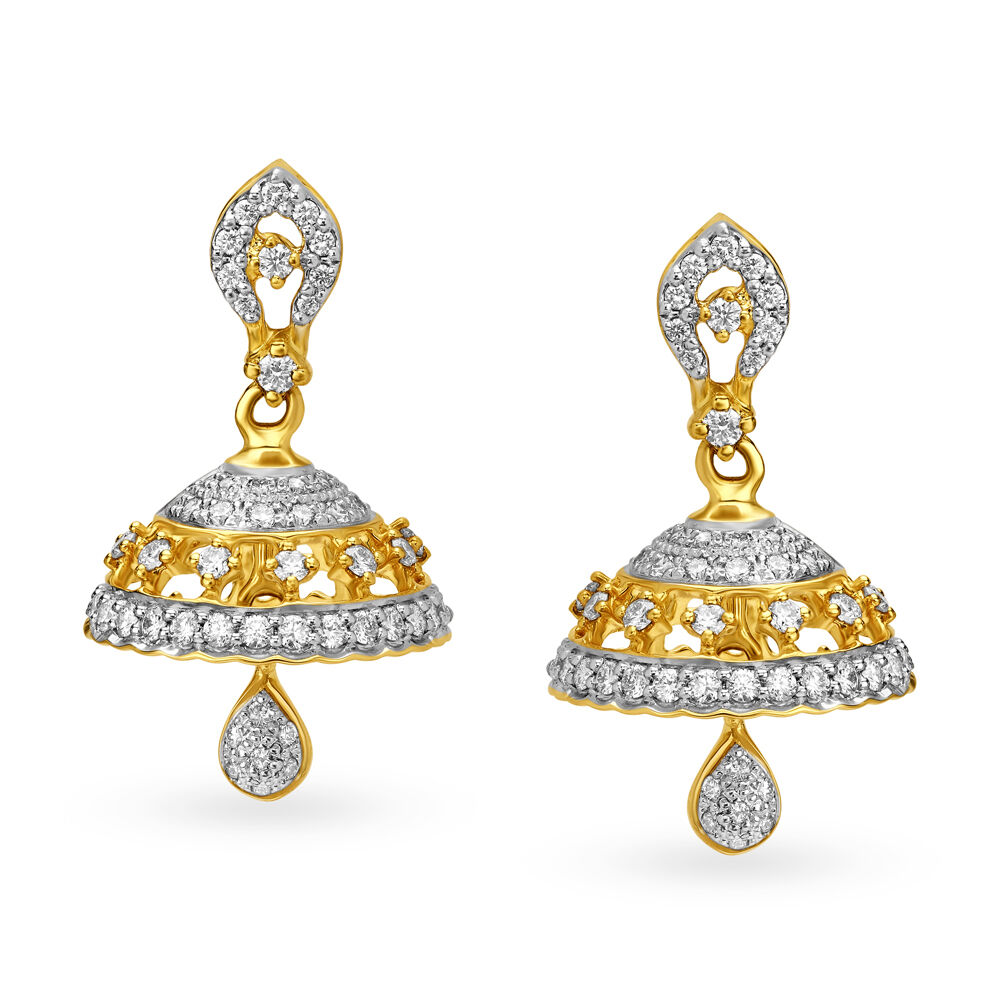 18 carat online gold jhumka