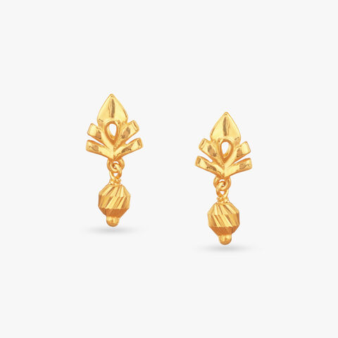 Mini Orb Gold Drop Earrings