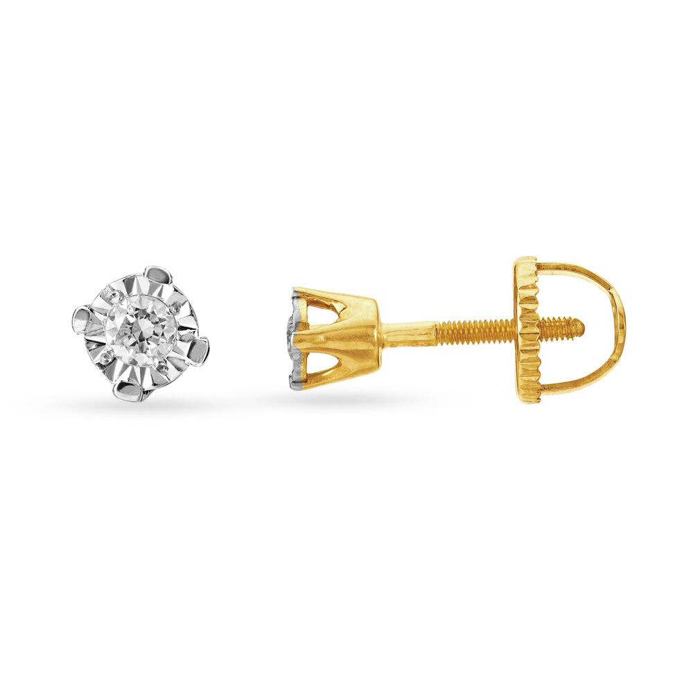 Single Stone Gold Earrings 2024 | towncentervb.com