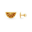 Lemon Emoticon Stud Earrings for Kids,,hi-res image number null