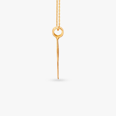Contour Cross Gold Pendant