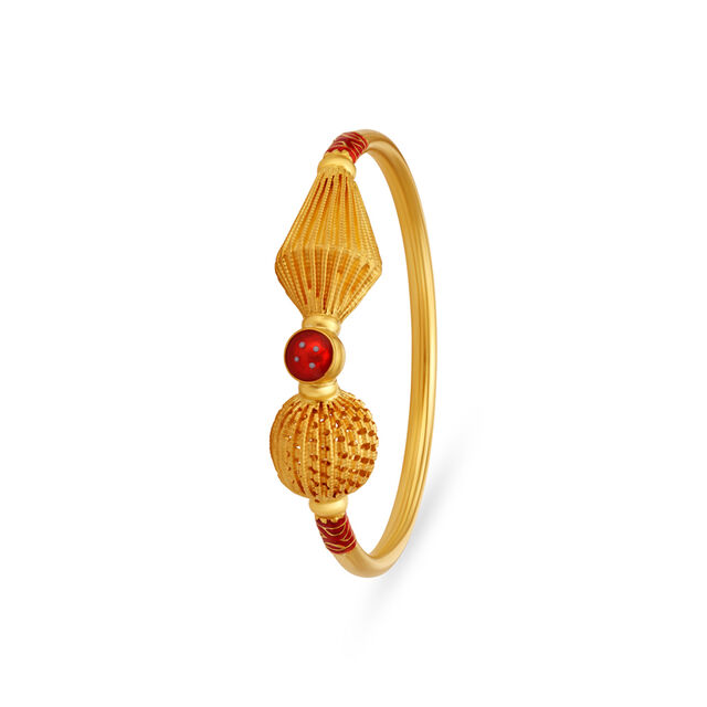 Stunning Unique Design Gold Bangle for Kids,,hi-res image number null