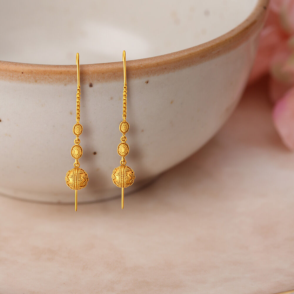 Tanishq gold sale drop earrings