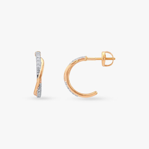 Twisted Charm Diamond Stud Earrings