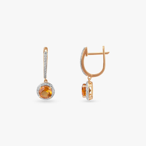 Radiant Dusk Diamond Hoop Earrings