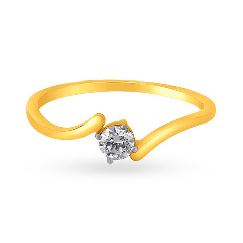 Single Stone Solitaire Look Diamond Finger Ring