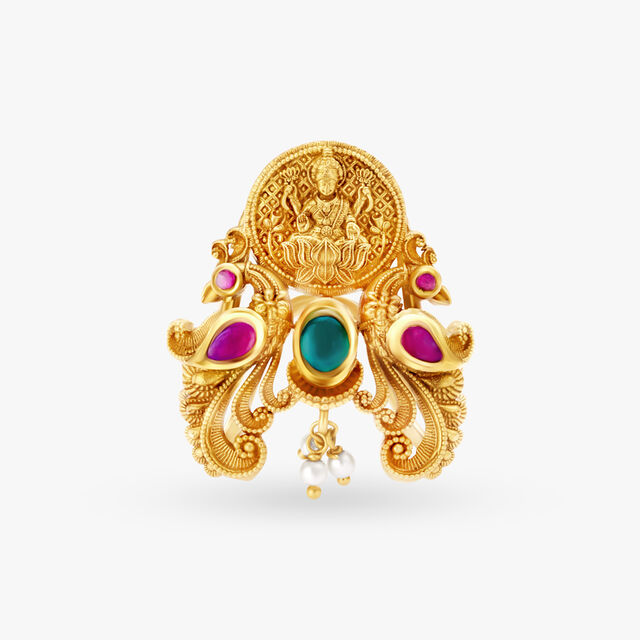 Lakshmi Kasu Gold Vanki Finger Ring