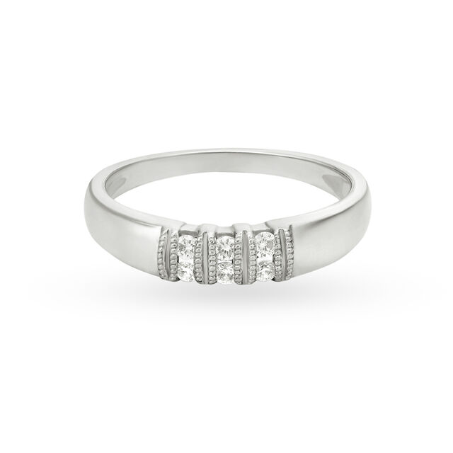 Stylish Platinum and Diamond Ring,,hi-res image number null