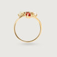 Gemstone Symphony 14KT Navaratna Finger Ring,,hi-res image number null