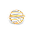 18KT Modish Wavy Diamond Ring,,hi-res image number null