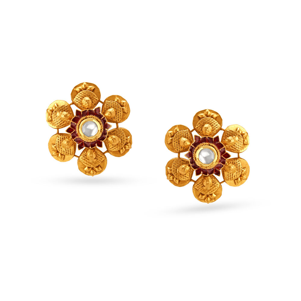 Ethnic stud best sale earrings