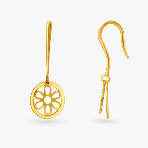 Contemporary Floral Hoop Earrings for Kids