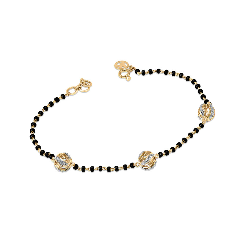 14 KT Yellow Gold Mangalsutra Bracelet