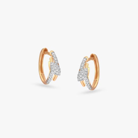 Knotted Sparkle Diamond Hoop Earrings