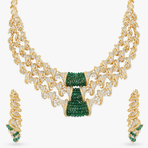 Verdant Vibration Diamond Necklace Set