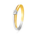 Sophisticated Dual Tone Diamond Ring in Yellow and White Gold,,hi-res image number null