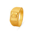 Elaborate Gold Finger Ring for Men,,hi-res image number null