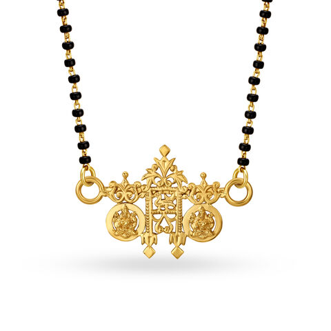 Devotional Gold Lakshmi Thali Pendant