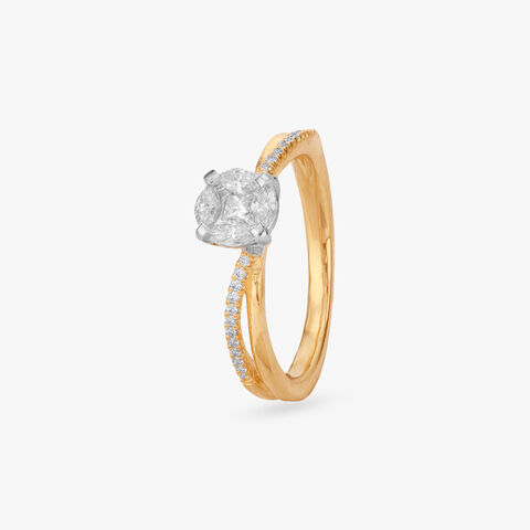 Radiant Crest Diamond Ring